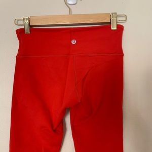 Lululemon Red Reversible crop leggings